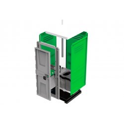 Туалетная кабина Toypek зеленая в разобранном виде