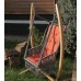 Подвесное кресло качели Инка с подушкой + каркас Форк (дерево)