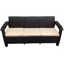 Трехместный пластиковый диван Yalta Sofa 3 Seat