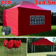 Быстросборный шатер-гармошка со стенками 3х4,5м красный