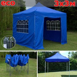 Быстросборный шатер-гармошка со стенками 3х3м синий