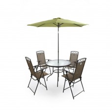Комплект мебели со складным  зонтом (яблочно-зеленым) TJF-T007-GN 