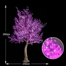 LED-Дерево "Сакура " имитация, пурпурная, высота 2.8м