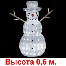 3D-LED Фигура «Снеговик-лесовик», 60х25 см
