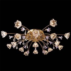 Потолочная люстра с пультом ДУ Eurosvet 4928/17 золото/бело-голубой