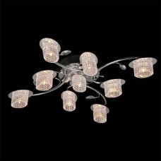 Потолочная люстра с пультом ДУ Eurosvet 80006/9 хром/синий+красный+фиолетовый