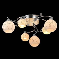 Потолочная люстра Eurosvet 70214/6 хром/белый Потолочная люстра Eurosvet 70214/6 хром/белый