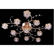 Потолочная люстра с пультом ДУ Eurosvet 4836/11 золото/синий+красный+фиолетовый