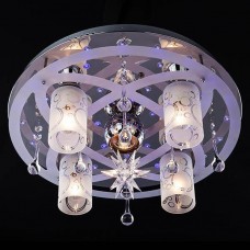 Потолочная люстра с пультом ДУ Eurosvet 70202/5 хром/синий+красный+фиолетовый