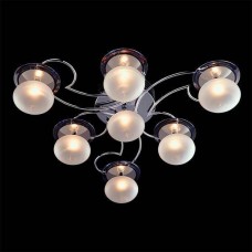 Потолочная люстра с пультом ДУ Eurosvet 4998/7 хром/синий+ красный+фиолетовый