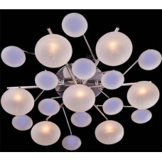 Потолочная люстра с пультом ДУ Eurosvet 5605/7 хром/синий+красный+фиолетовый