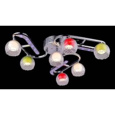 Потолочная люстра с пультом ДУ Eurosvet 0181/7 хром/синий+красный+фиолетовый