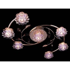 Потолочная люстра с пультом ДУ Eurosvet 5136/7 золото/фиолетовый