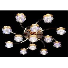 Потолочная люстра с пультом ДУ Eurosvet 4853/13 золото/синий+красный+фиолетовый