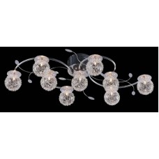 Потолочная люстра с пультом ДУ Eurosvet 4800/9 хром/синий+красный+фиолетовый