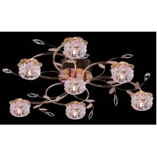 Потолочная люстра с пультом ДУ Eurosvet 4826/7 золото/синий+красный+фиолетовый