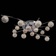 Потолочная люстра с пультом ДУ Eurosvet 80009/16 хром/синий+красный+фиолетовый