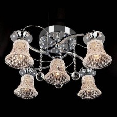 Потолочная люстра с пультом ДУ Eurosvet 70209/5 хром/белый