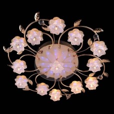 Потолочная люстра с пультом ДУ Eurosvet 4898/13 золото/синий+красный+фиолетовый