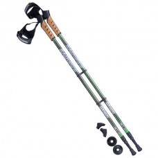 Палки для скандинавской ходьбы Berger Rainbow 77-135 см 2-секционные, чёрный/ярко-зелёный
