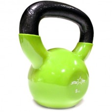 Гиря чугунная с виниловым покрытием StarFit DB-401 8 кг зеленая