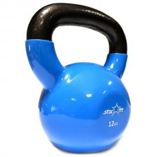 Гиря чугунная с виниловым покрытием StarFit DB-401 12 кг синяя