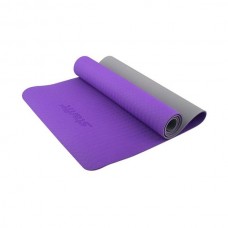 Коврик для йоги StarFit FM-201 (173x61x0,5 см) фиолетовый/серый