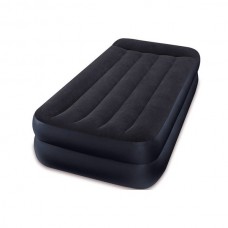 Односпальная надувная кровать Intex 64122 "Pillow Rest Raised Bed" + насос (191х99х42см)
