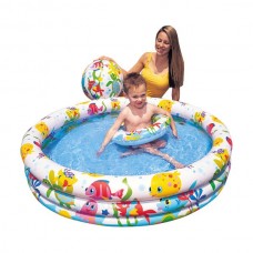 Надувной бассейн для детей Intex 59469NP "Fishbowl Pool Set" 3+