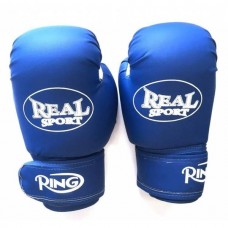 Перчатки для кикбоксинга REALSPORT RS208 8 унций, синий