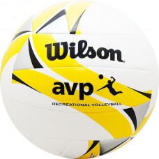 Мяч волейбольный Wilson AVP II Recreational арт.WTH30119XB р.5 18 панелей, композит.кожа ПВХ, маш.сшивка, бело-желто-черный