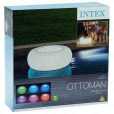 Надувной пуф светильник Intex 68697 LED Ottoman (86х33см)