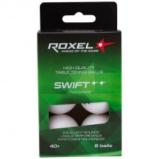 Мяч для настольного тенниса Roxel Swift 2* белый, 6 шт.