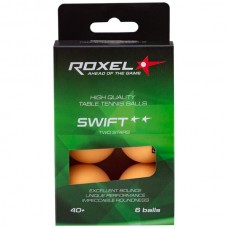 Мяч для настольного тенниса Roxel Swift 2* оранжевый, 6 шт.