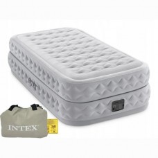 Односпальная надувная кровать Intex 64488 PremAire + насос (99х191х51см)