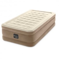 Односпальная надувная кровать Intex 64426 Ultra Plush Airbed With Fiber-Tech + насос (99х191х46см)