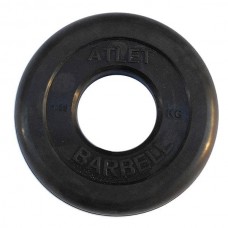Диск обрезиненный черный Atlet Barbell d-51 1,25 кг