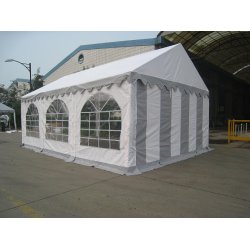 Тент шатер ПВХ 4x6 м белый с серым