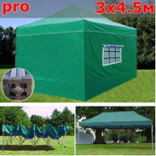 Быстросборный шатер автомат PRO 3х4.5м зеленый