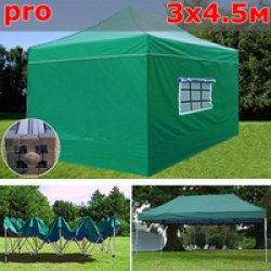 Быстросборный шатер автомат PRO 3х4.5м зеленый