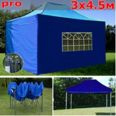 Быстросборный шатер автомат PRO 3х4.5м синий