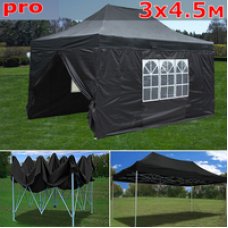 Быстросборный шатер автомат PRO 3х4.5м черный