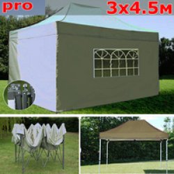 Быстросборный шатер автомат PRO 3х4.5м бежевый